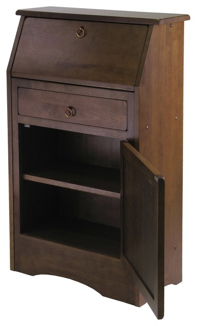 Winsome Wood Regalia Secretary Desk With Antique Walnut Finish X-93349