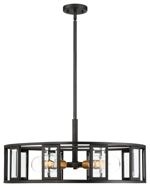 Payne 5 Light Pendant With Clear Beveled Glass