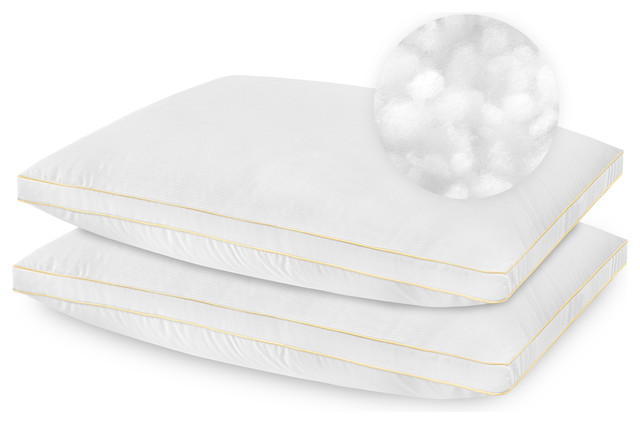 Density Pillow Medium 2pk Nanotex Contemporary Bed Pillows
