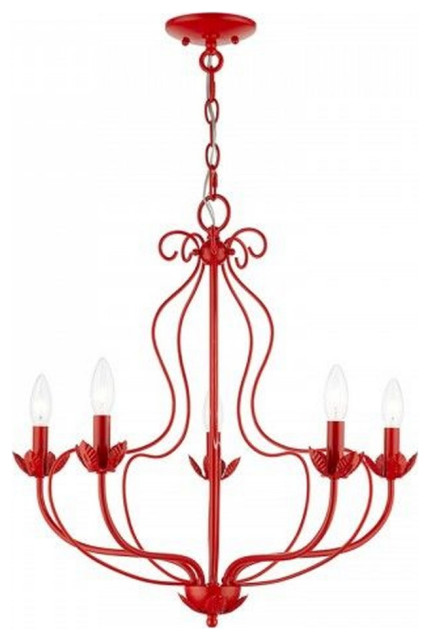 5 Light Chandelier In Transitional Style-23 Inches Tall and 23 Inches