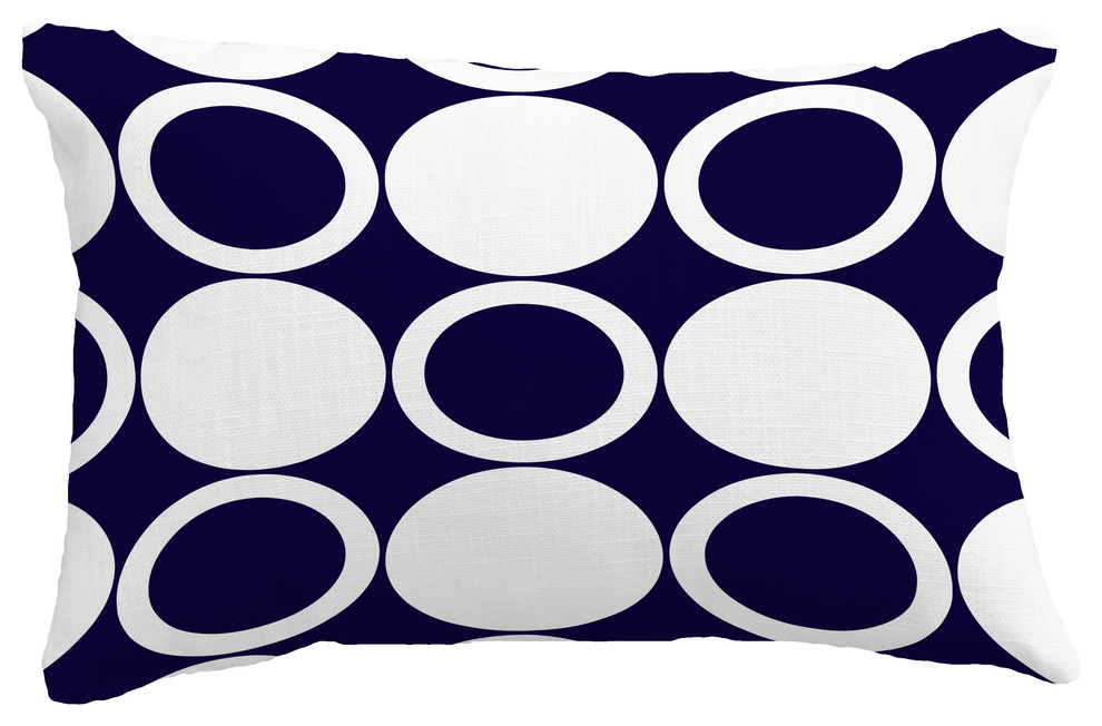 navy print throw pillows