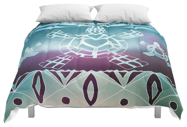 Society6 Tribal Sea Turtle Comforter Contemporary Comforters