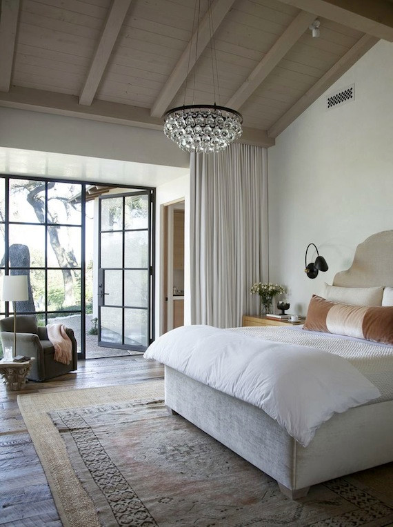 Inspiration for an industrial bedroom remodel in New York