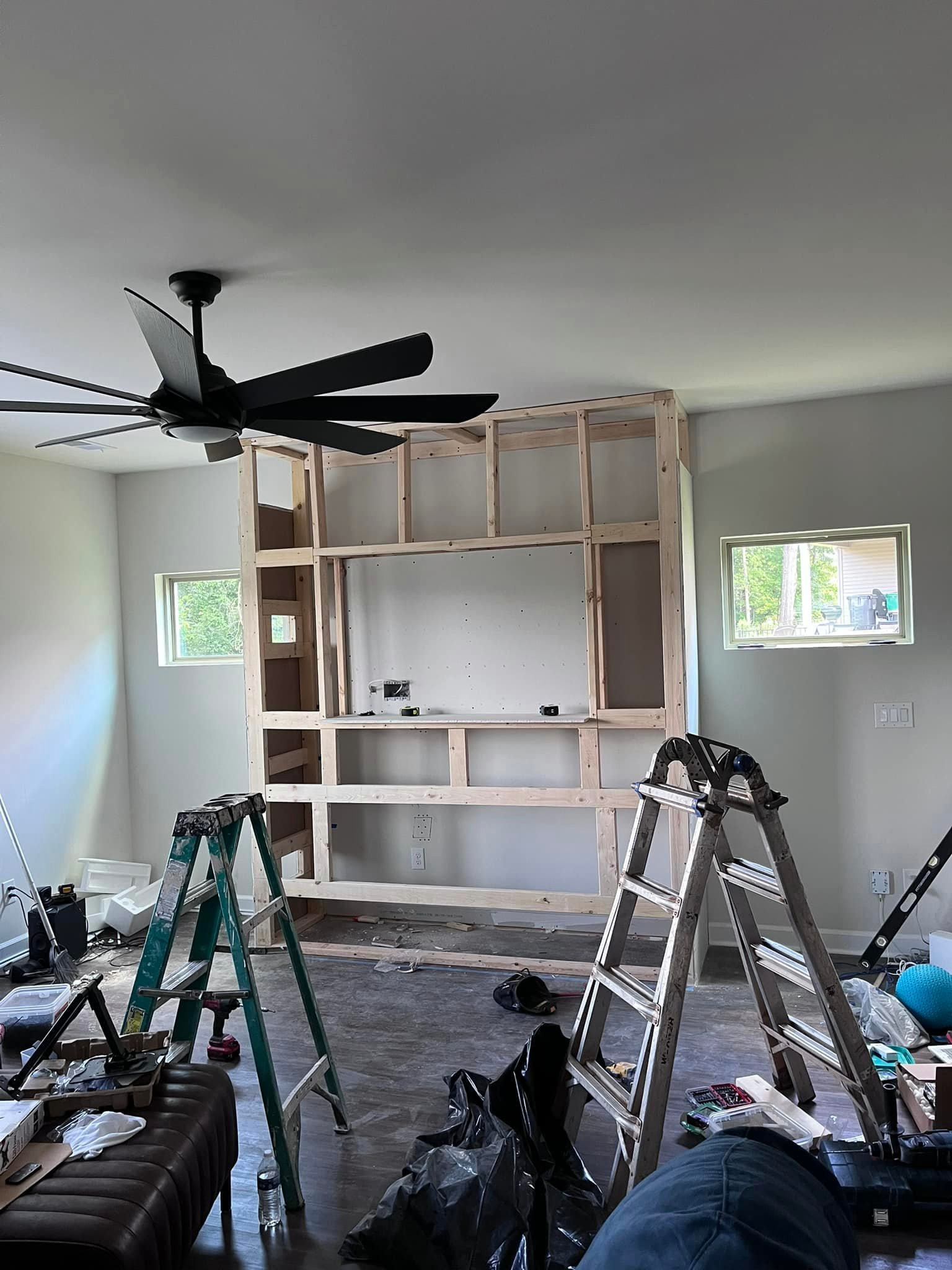 Television Wall reneovations before
