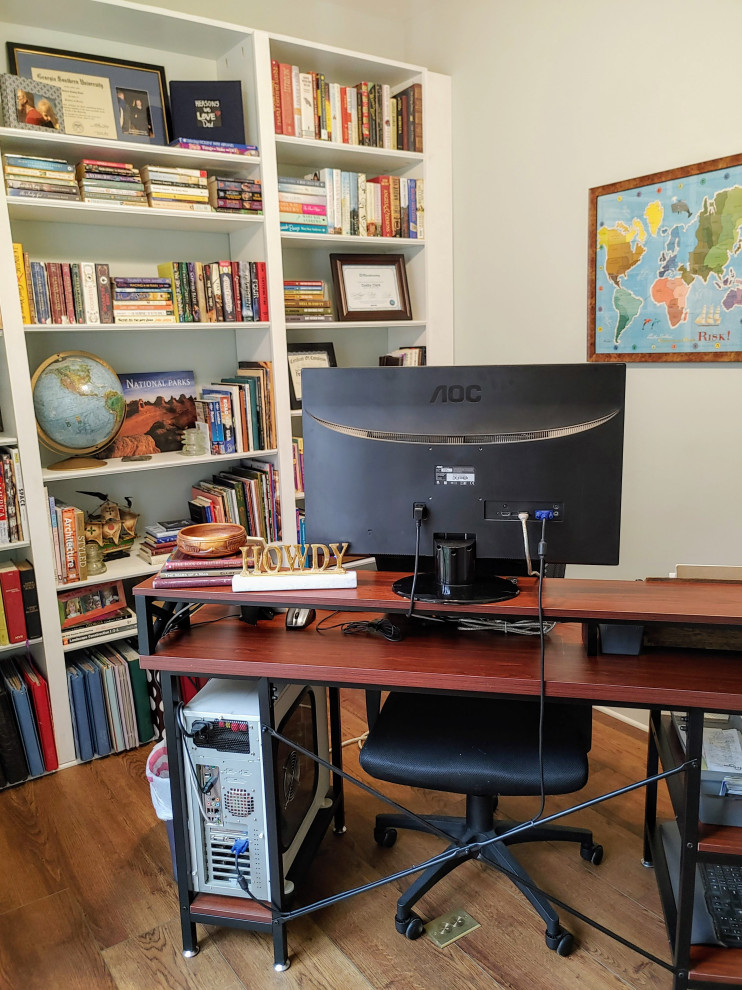 Example of a small classic freestanding desk home office design in Atlanta