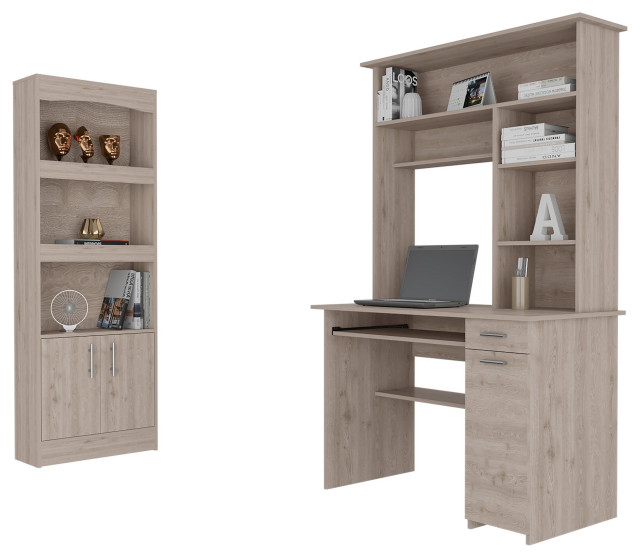 Tucson 2Piece Office Set, Bookcase and Desk With
