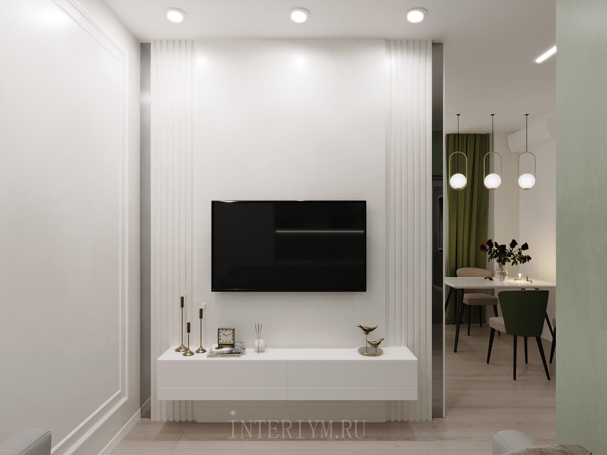 Дизайн кухни-гостиной-коридора в 2х-комнатной квартире