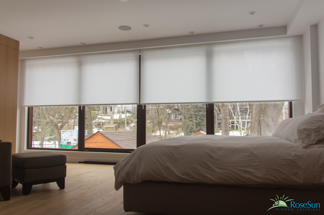 Bedroom Window Blinds Remote Operated Modern Bedroom