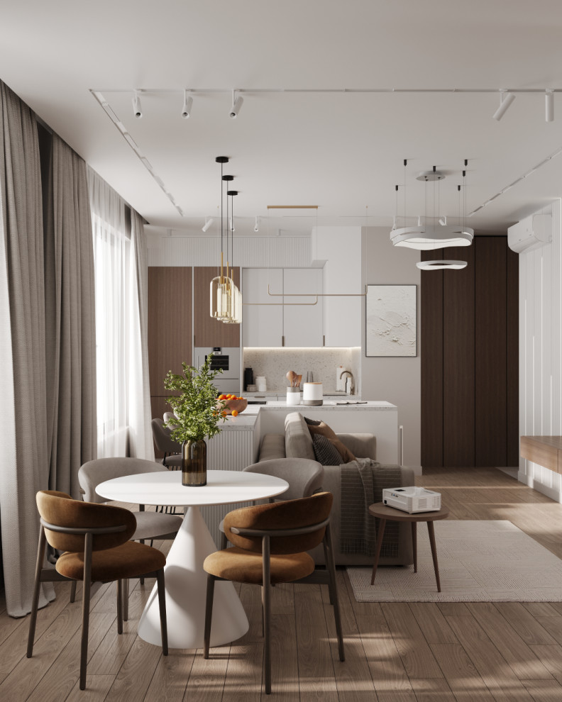 Завершённый дизайн-проект 3-комнатной квартиры в ЖК Nagatino i-Land