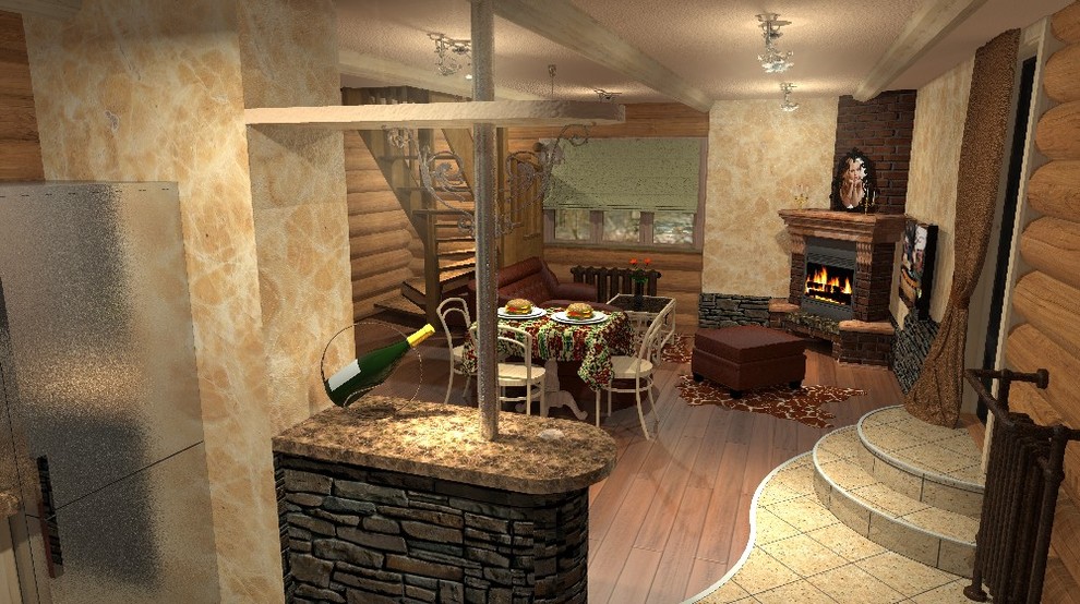 Дизайн интерьера деревянного дома