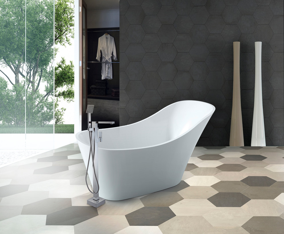 Inspiration for a modern bathroom in Adelaide.
