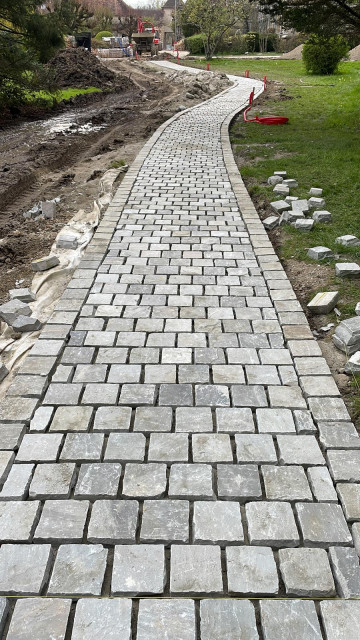 travaux publics / Pavage d&rsquo;All&eacute;e en Pav&eacute; Parisien klassisch-garten