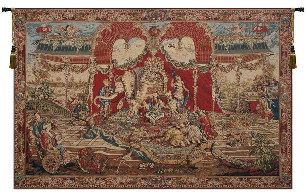 Audience of the Prince Tapestry Wall Art Hanging Traditional