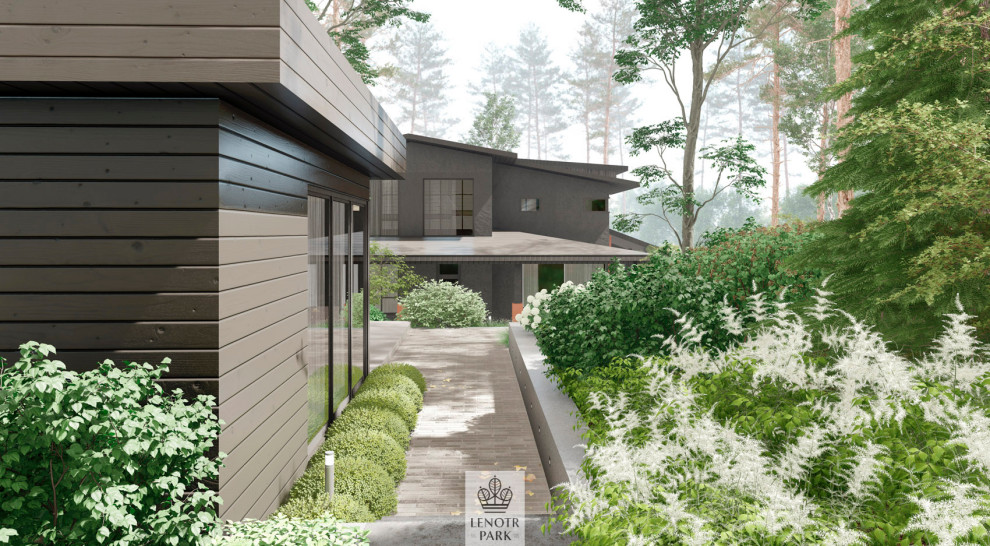 Сад на склоне в КП Подмосковные просторы