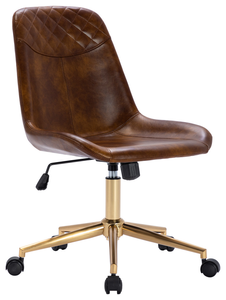 golden brown office chair