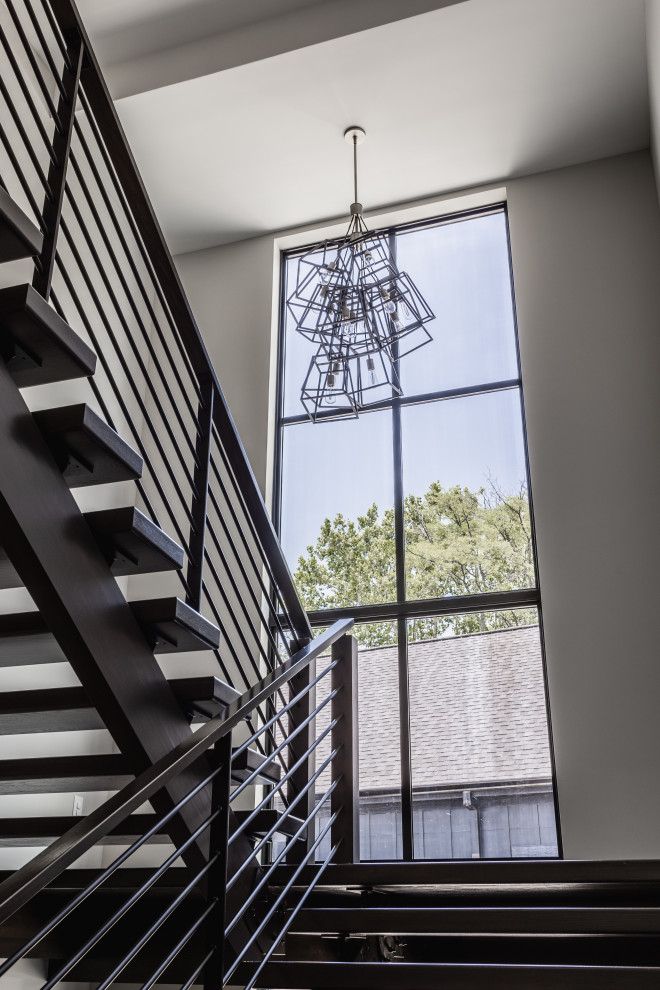 Inspiration for a contemporary staircase remodel in Indianapolis