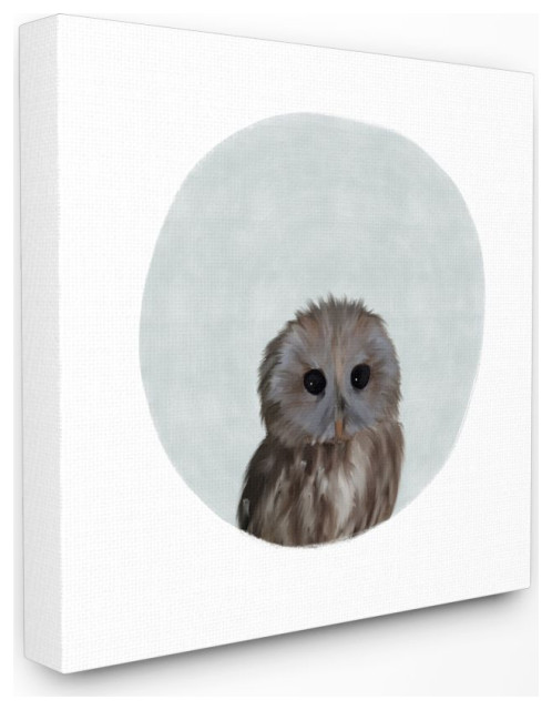 Baby Owl Animal Kids Painting, 17"x17"