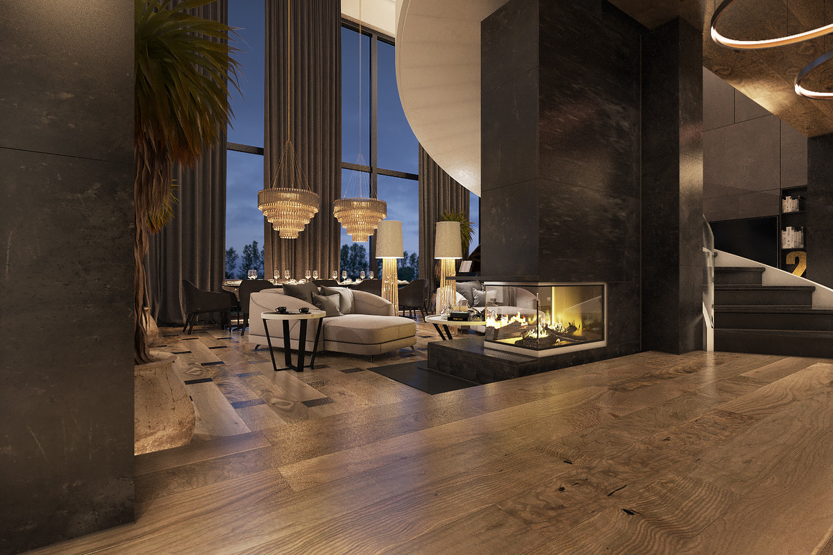 Интерьер загородного  дома