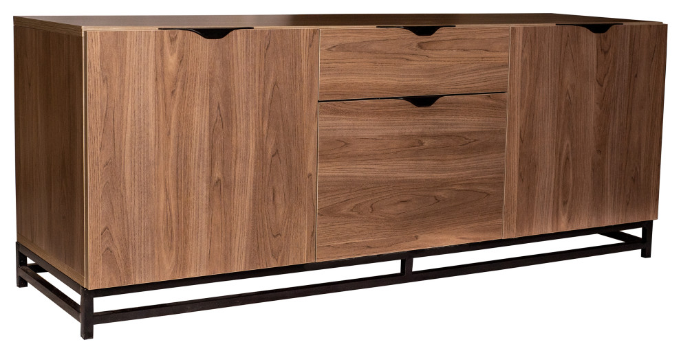 Abu 60" Modern Media Console with Storage Industrial Entertainment
