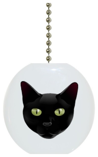 Black Cat Head Ceiling Fan Pull Traditional Ceiling Fan