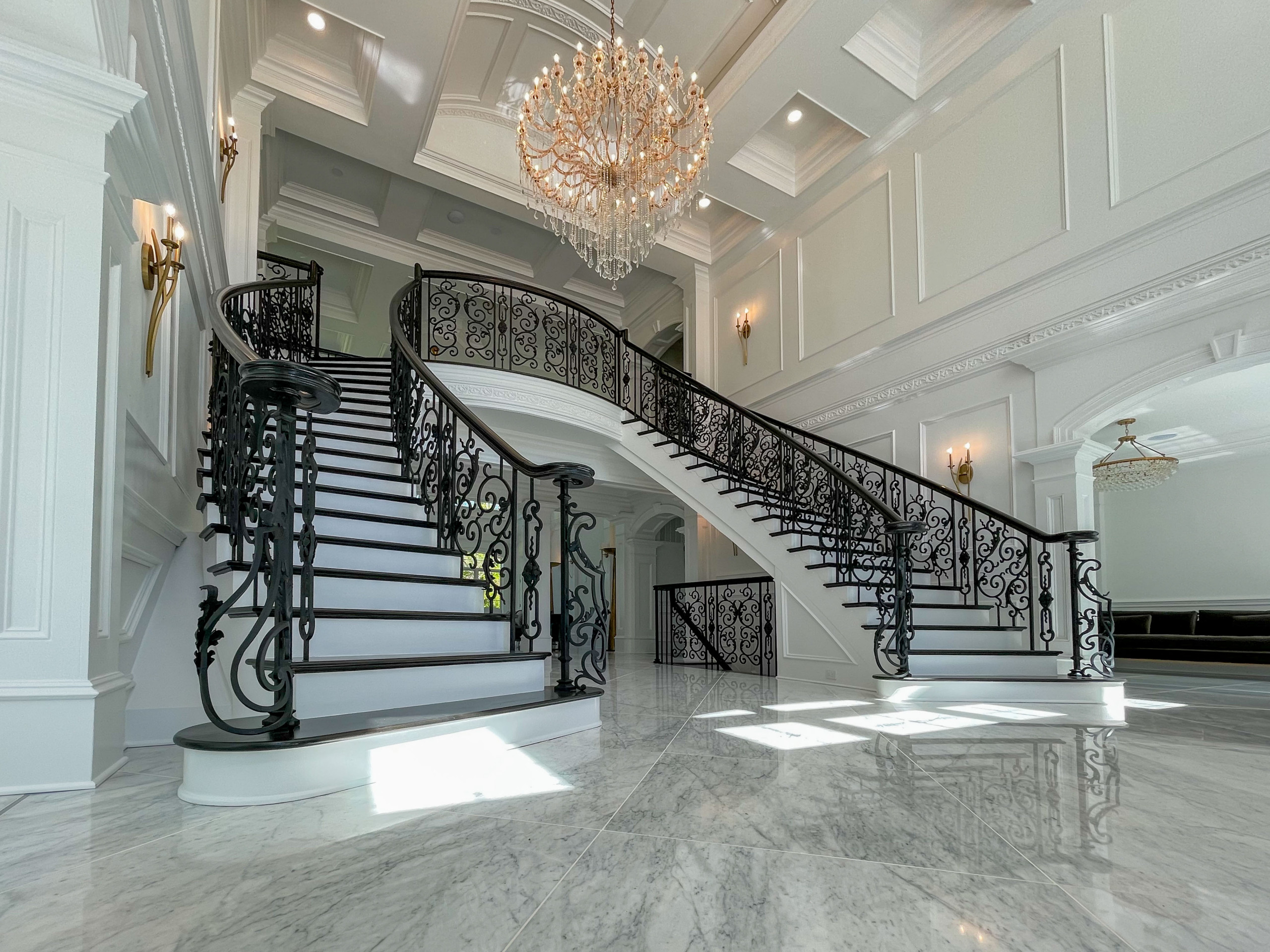 92_Grand Double Staircase in Exquisite Custom Home, Great Falls VA 22066