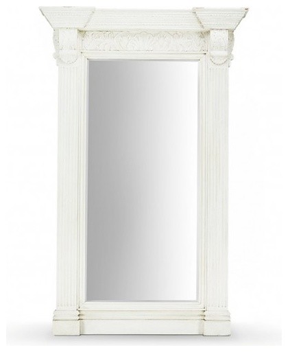 Standing Mirror Charleston Lightly Distressed Off White Standing Mirror Charleston Lightly
