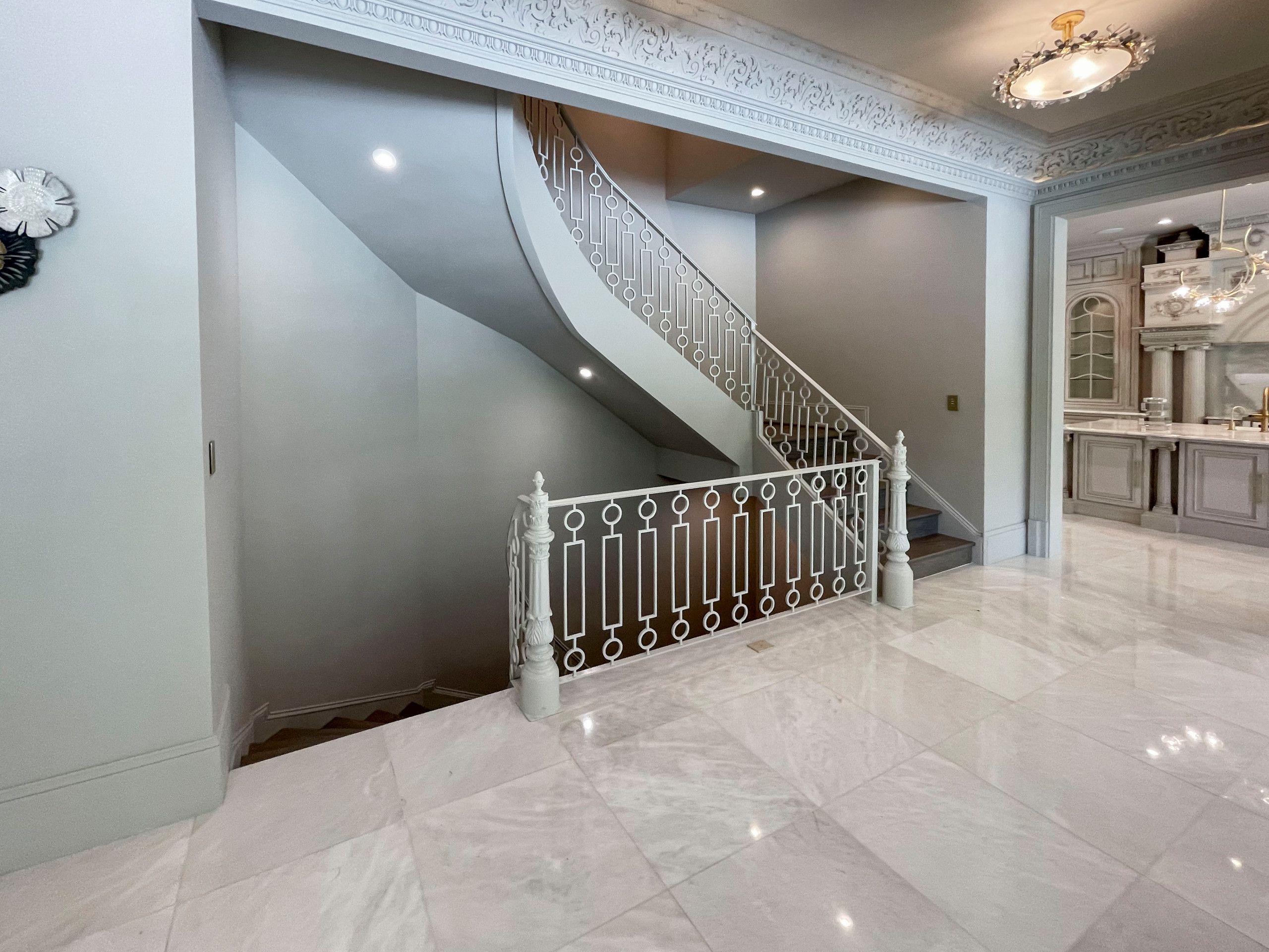 104_Curved Staircases in 18th Century French Inspired Mansion, Mclean VA 22101