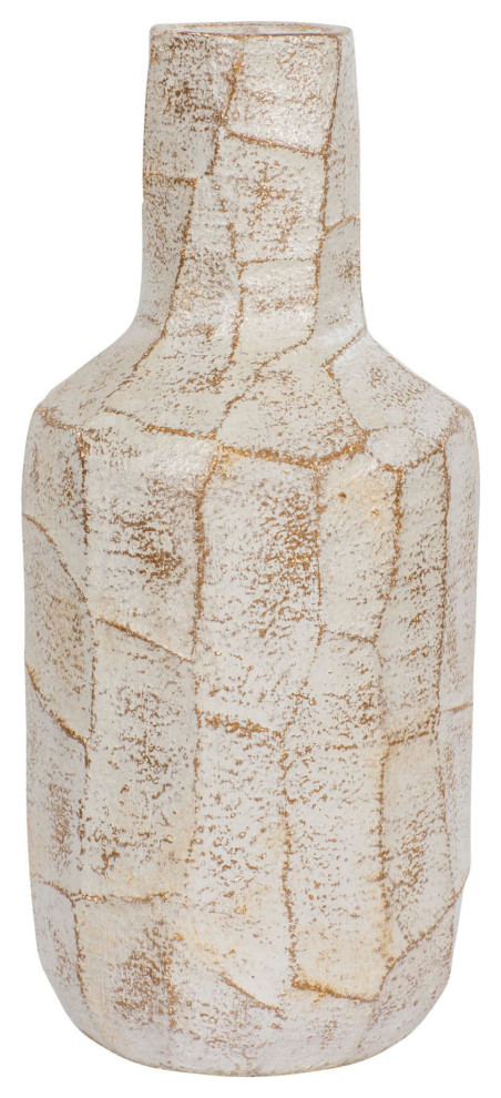 Varaluz 445VA07B Takko 5.5"W Ceramic Floor Vase - Slate Brown / White