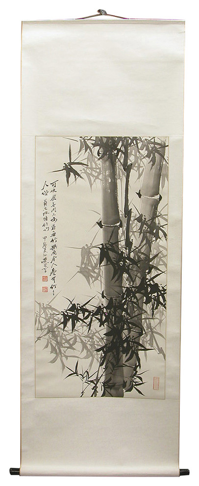 Black Bamboo Scroll