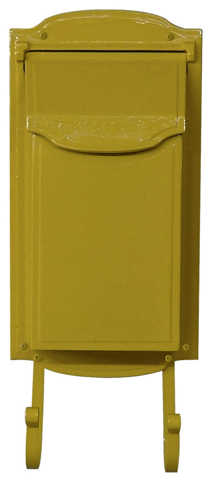 Mid Modern Asbury Vertical Mailbox, Yellow
