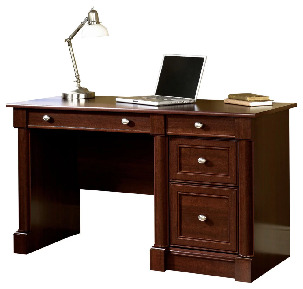 Large Desk, Flip Down Keyboard Tray & Full Extension File Drawer