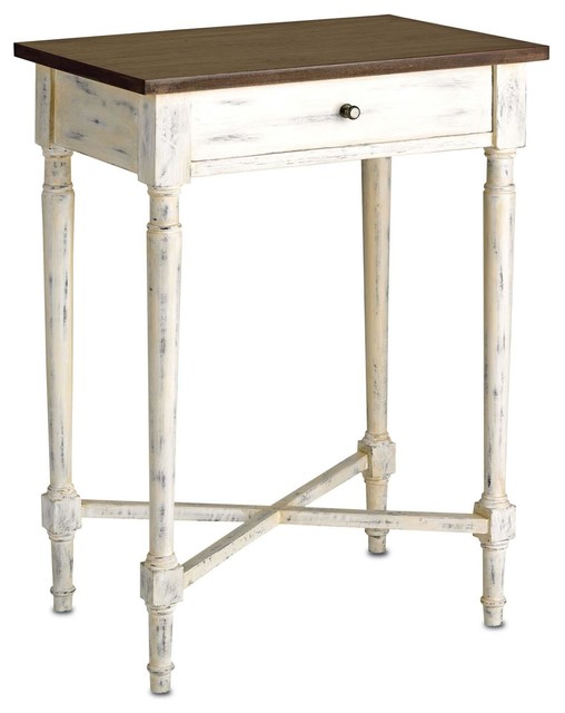Currey Company Brewster Side Table In White Wash Tables And Currey Company Brewster Side Table In White Wash
