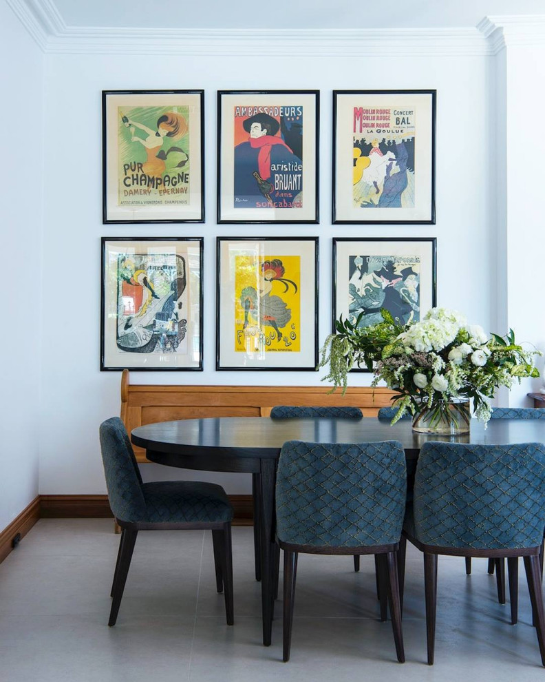 Inspiration for a transitional dining room in Sydney.