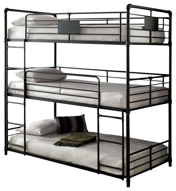 triple bunk bed full size