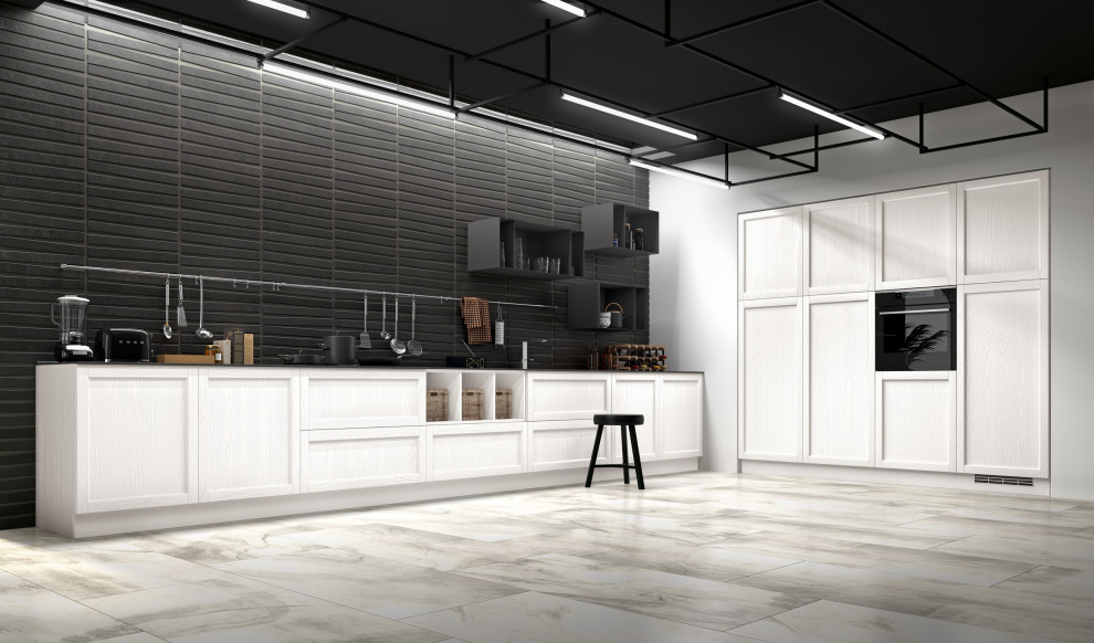 Example of a transitional kitchen design in Toronto