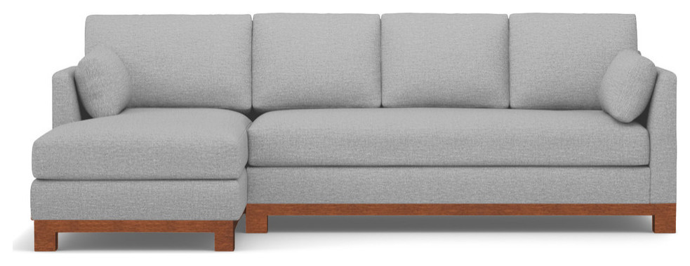 Apt2B Avalon 2-Piece Sectional Sofa, Silver, Chaise on Left