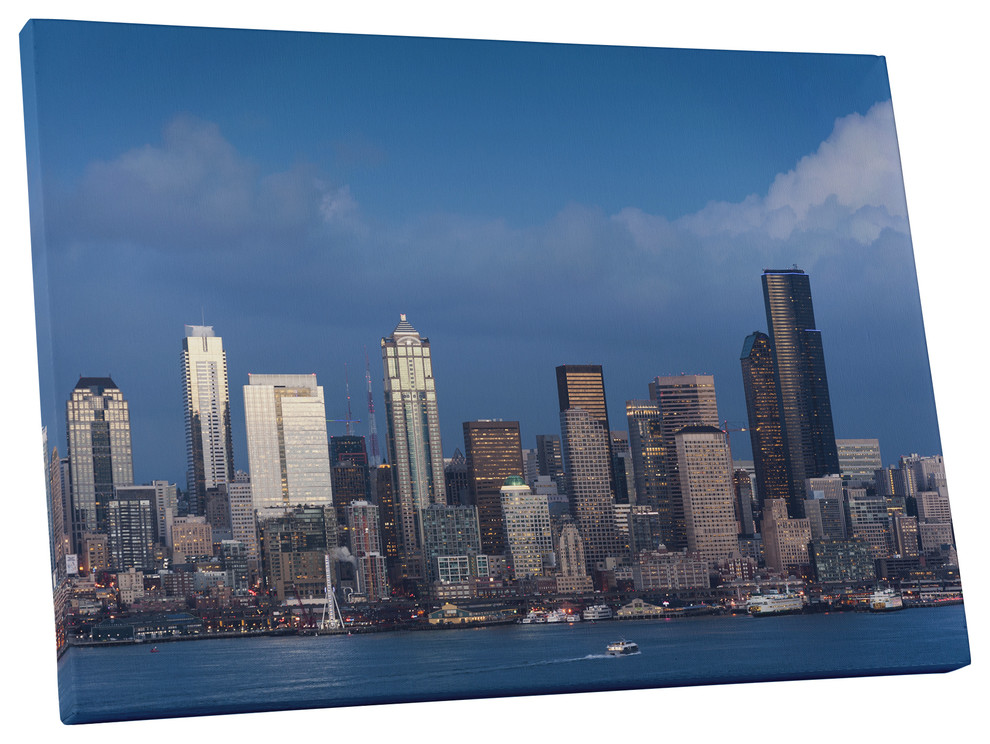 Seattle Skyline Gallery Wrapped Canvas Wall Art Contemporary Prints And Posters By Pingoworld
