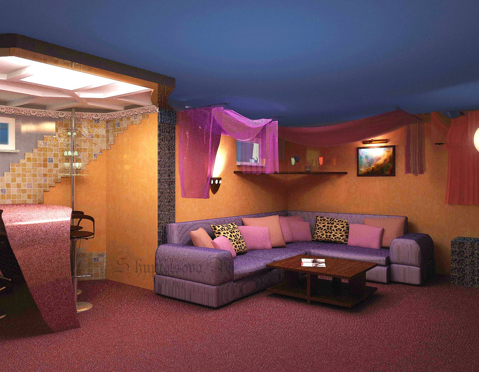 Восток- комната отдыха-кальянная в частном доме