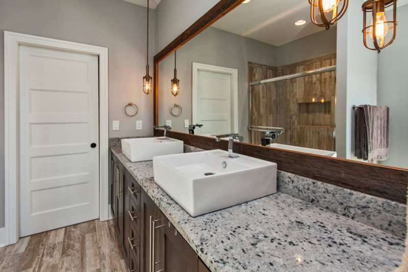 Inspiration for a transitional bathroom remodel in Cedar Rapids