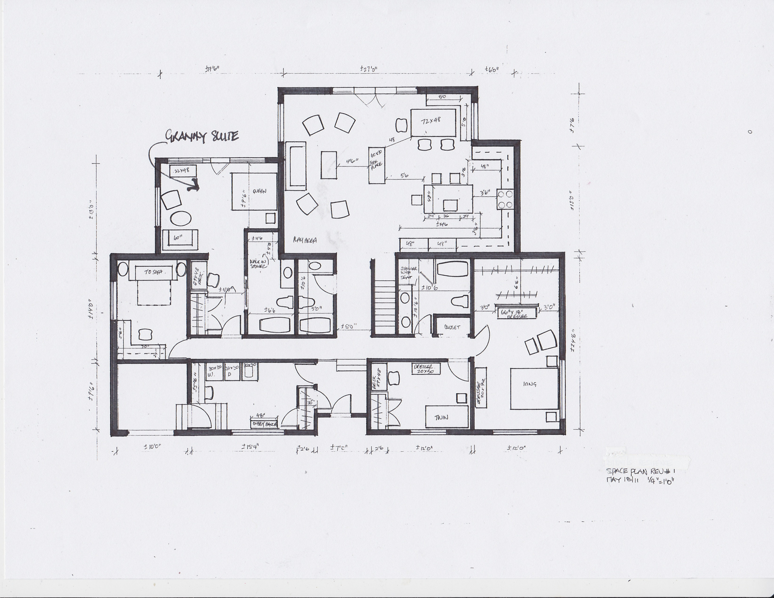 living in place space plans- granny suite