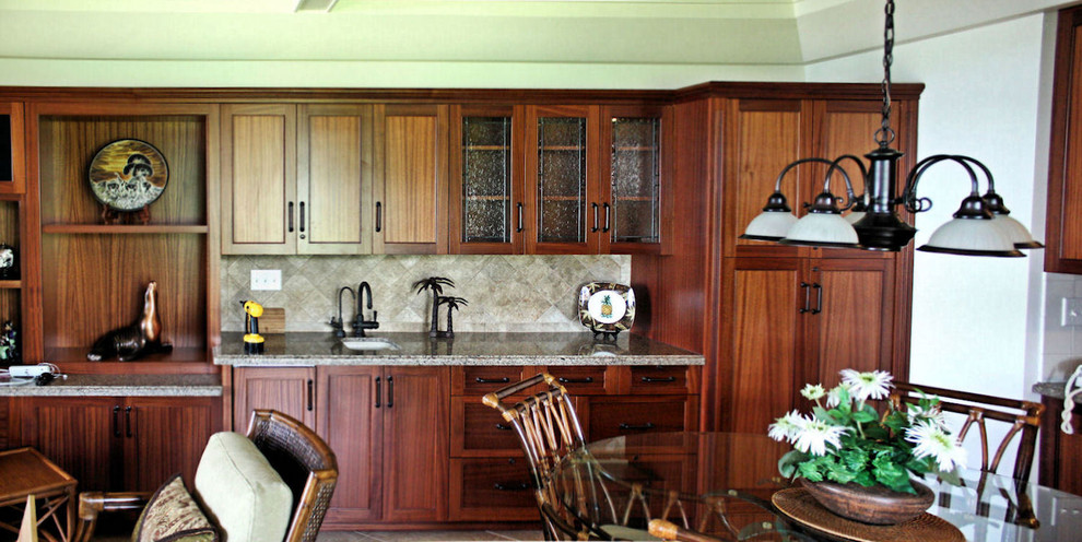 This is an example of a traditional kitchen in Hawaii.