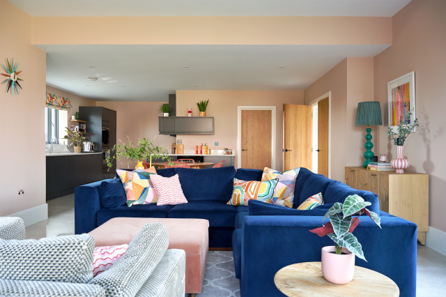 A Warm Family Home contemporary-living-room