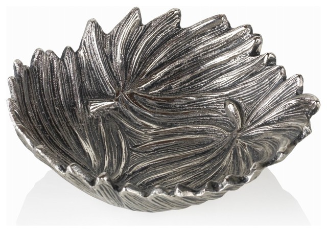 6 5 Long Decorative Bowl Multi Palm Leaf Design Set Of 2 Tropical Decorative Bowls By Zodax