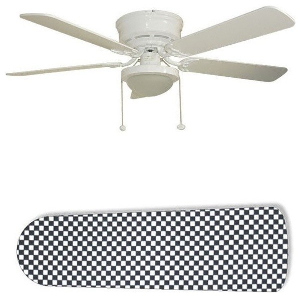 Checkered Flag Race Car 52" Ceiling Fan with Lamp