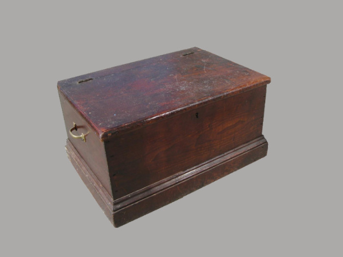 Oak Box with Metal Handles