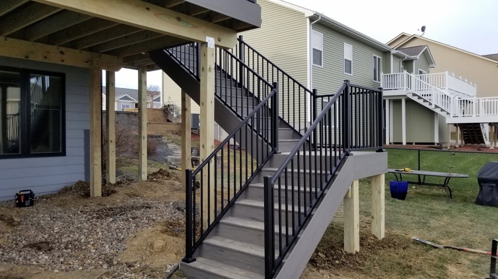 Deck - large backyard deck idea with no cover