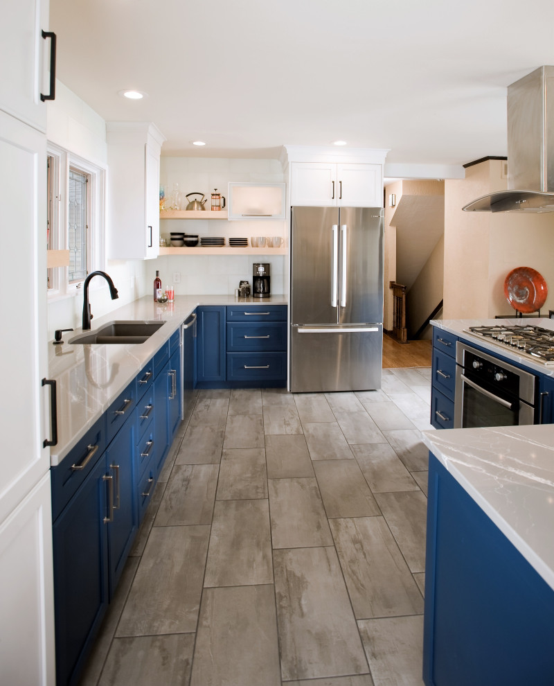 Blue Farmhouse - Farmhouse - Kitchen - Wichita - by Kitchens Wow, Inc ...