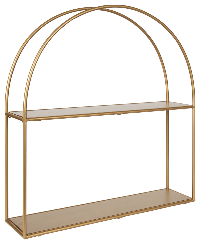 Monroe Metal Arch Shelf Contemporary Display And Wall Shelves by