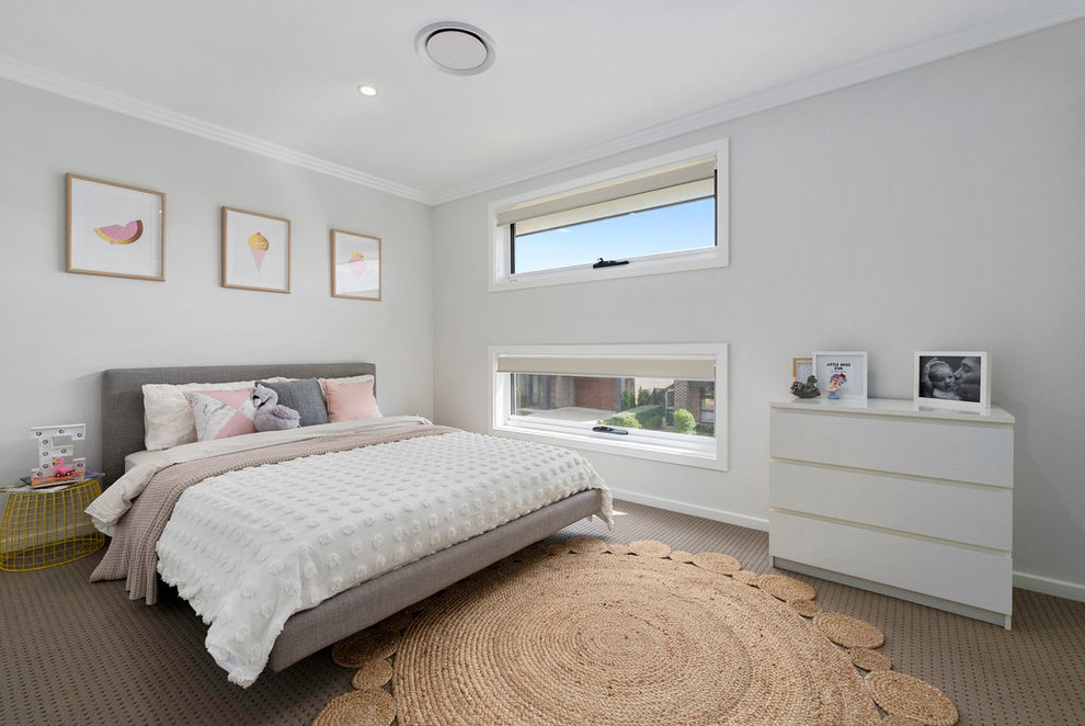 Contemporary bedroom in Sydney.