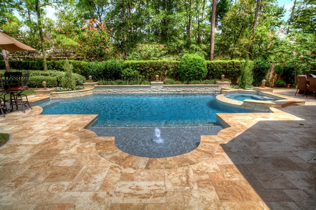 Grecian - Roman Style Pool 1 - Pool - Houston - by Absolutely Outdoors